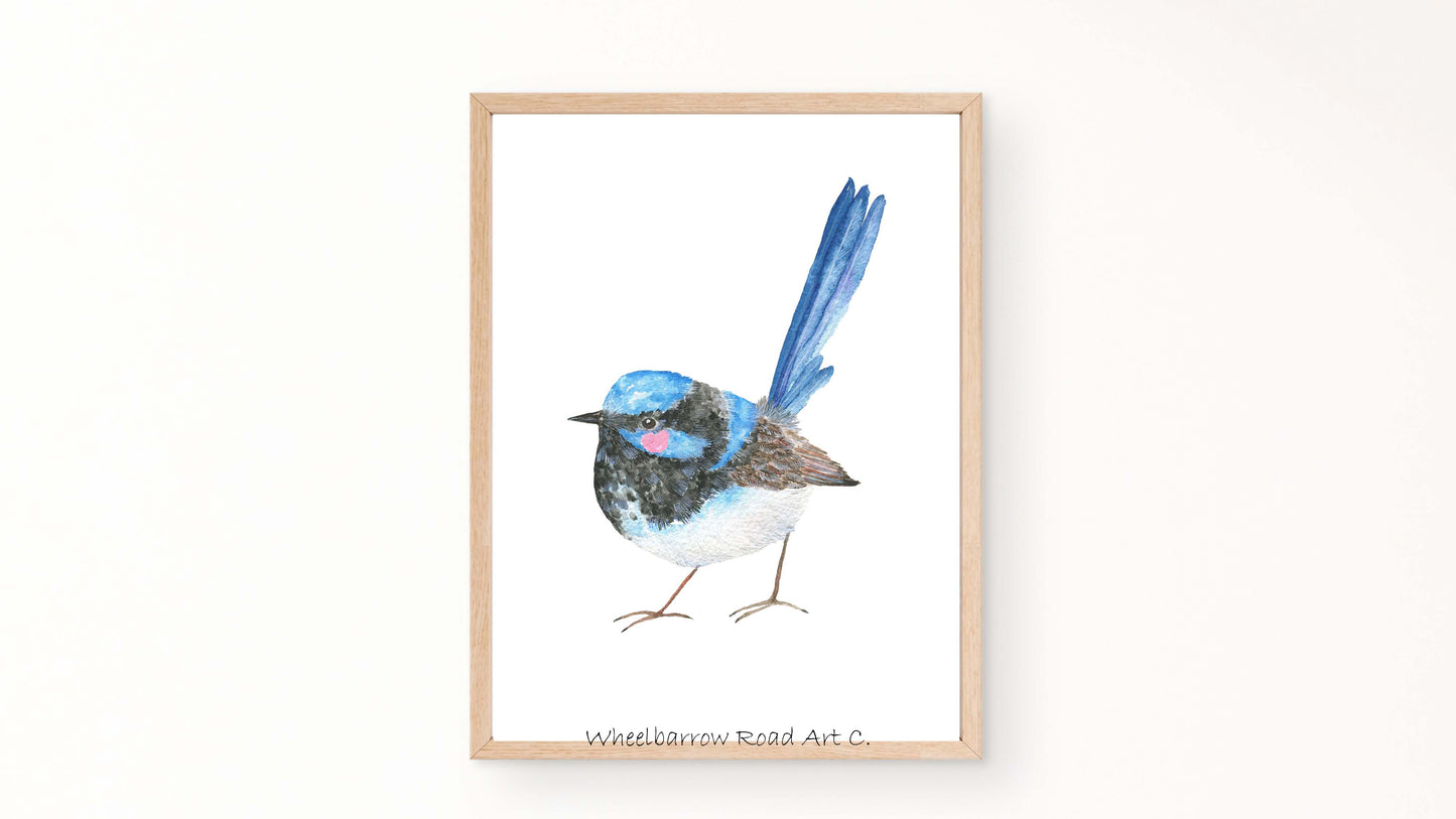 BLUE FAIRYWREN NURSERY PRINT