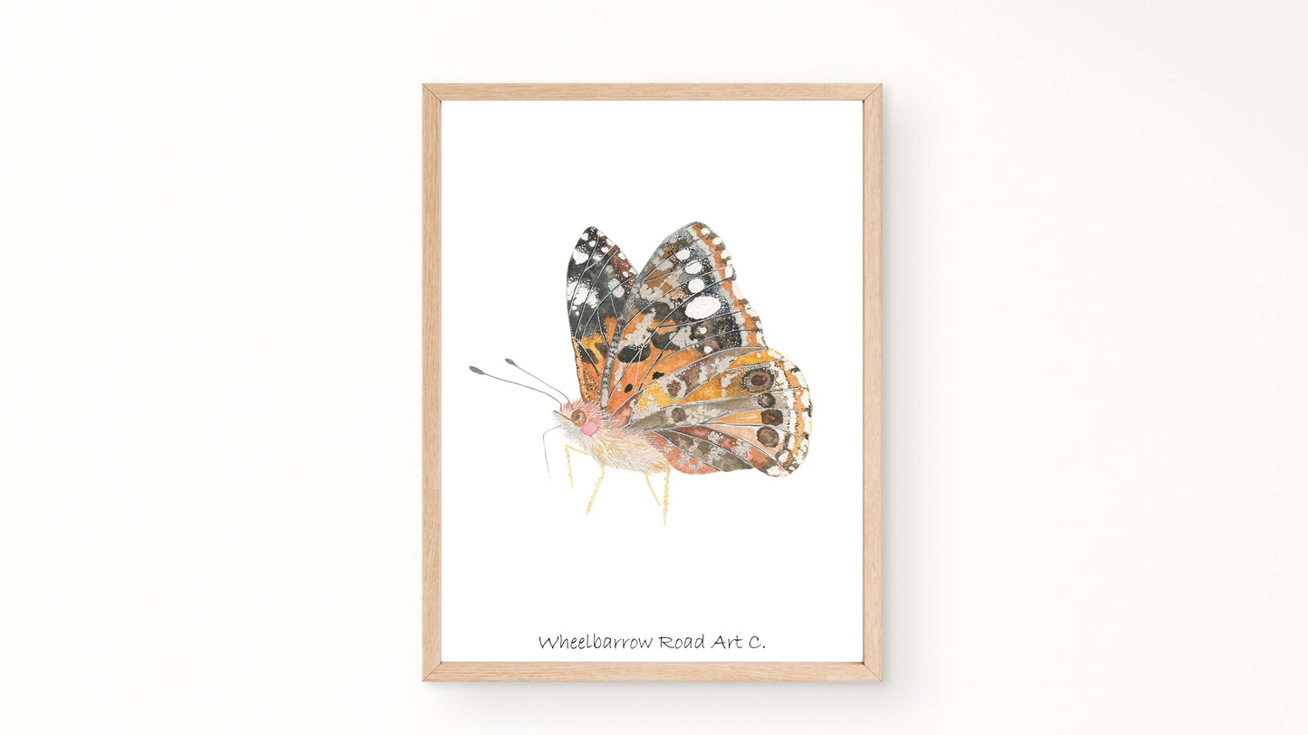 PAINTED LADY BUTTERFLY NURSERY PRINT