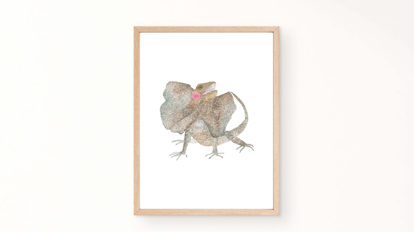 FRILLED-NECK LIZARD NURSERY PRINT