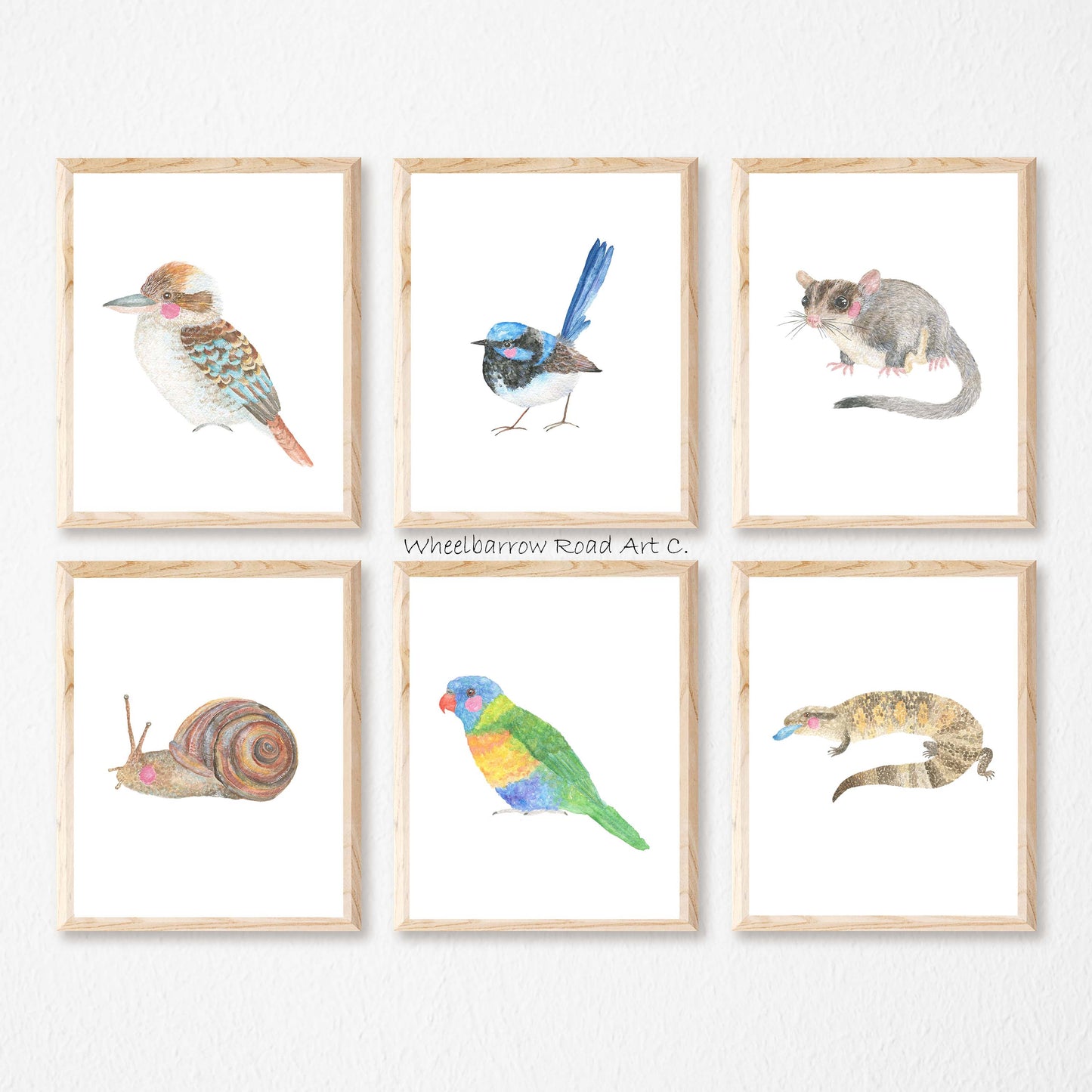 BLUE TONGUE LIZARD NURSERY PRINT